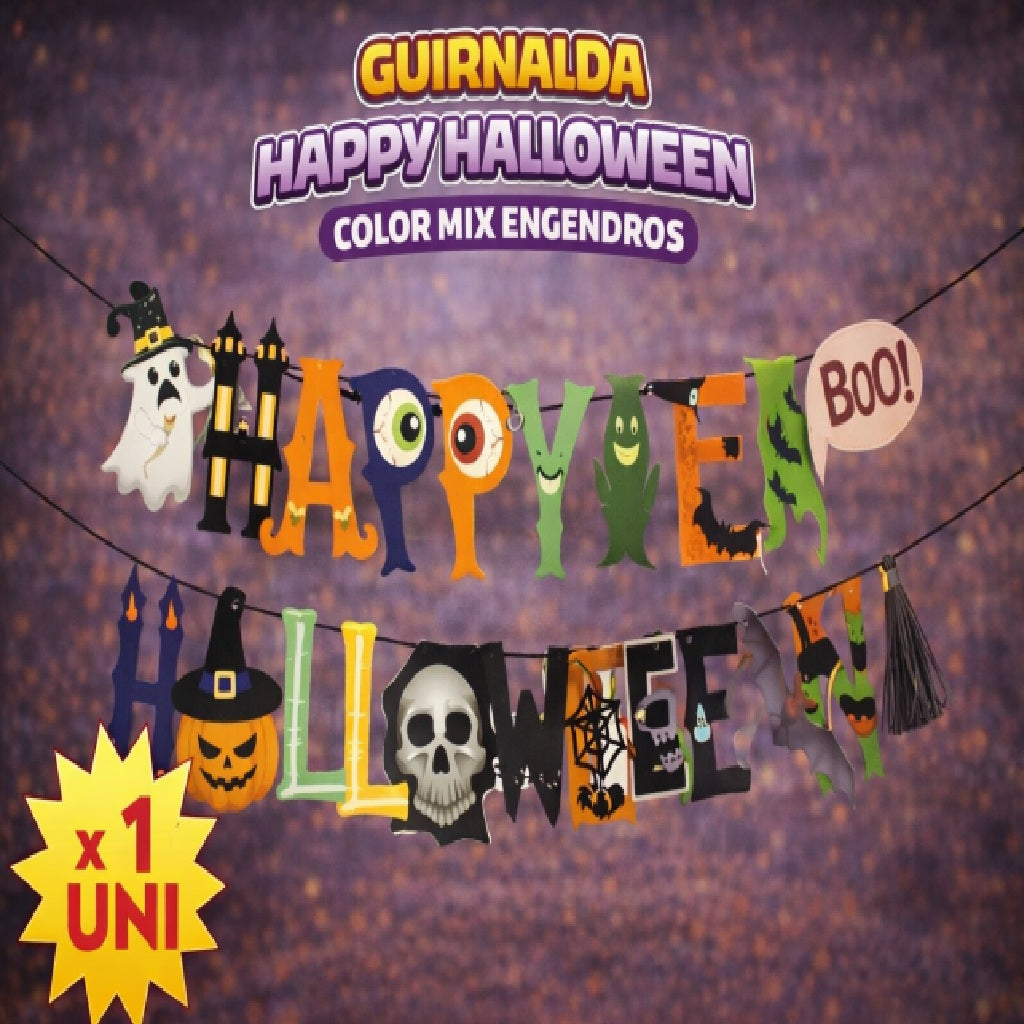 Guirnalda Halloween - Decoración Halloween y Fiesta Temática