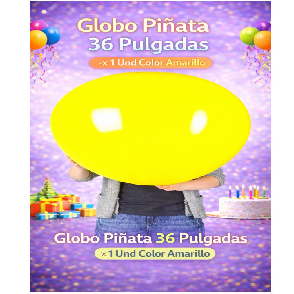Globo Piñata 36” x1 Unidad – Globo Gigante para Cumpleaños