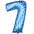 Globo Número Foil Azul Polka con Corazones 26" – Decoración de Cumpleaños