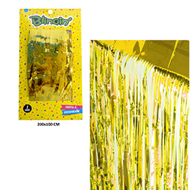 Cortinas Metalicas 200 x 100 cm Colores Solidos Oro