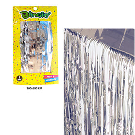 Cortinas Metalicas 200 x 100 cm Colores Solidos Plata