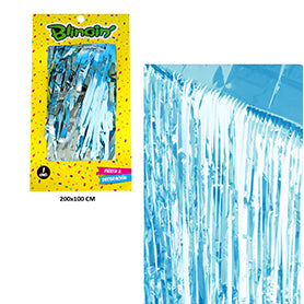 Cortinas Metalicas 200 x 100 cm Colores Solidos Celeste