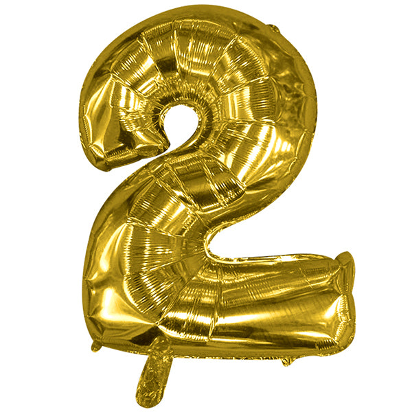 Foil Numerales Metal Dorado 32 Pulgadas N 2