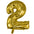 Foil Numerales Metal Dorado 32 Pulgadas N 2