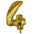 Foil Numerales Metal Dorado 32 Pulgadas N 4