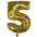 Foil Numerales Metal Dorado 32 Pulgadas N 5