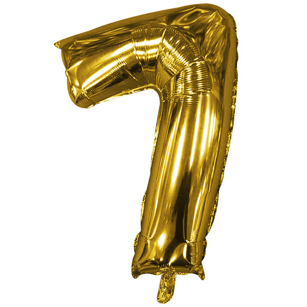 Foil Numerales Metal Dorado 32 Pulgadas N 7