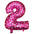 Globo Número Foil Rosa Polka con Corazones 32" – Decoración de Cumpleaños