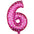 Globo Número Foil Rosa Polka con Corazones 32" – Decoración de Cumpleaños
