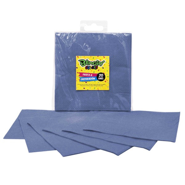 Servilleta Colores 33 x 33 cm x 20 Und Azul
