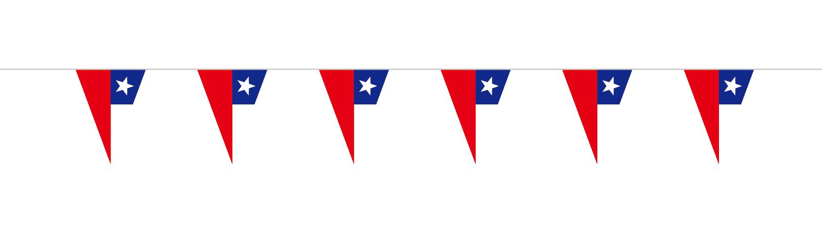 Banderas Fiestas Patrias Set 15 Banderas 10 M Plasticas