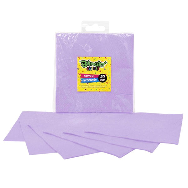 Servilleta Colores 33 x 33 cm x 20 Und Lila