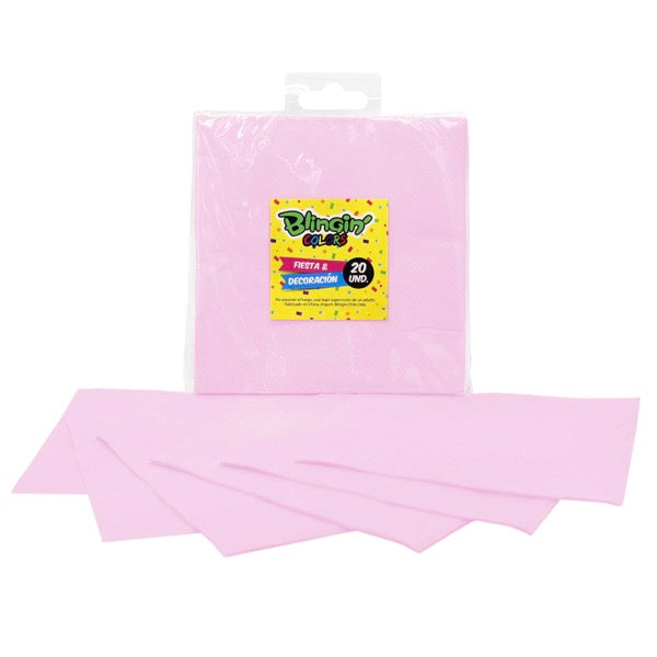 Servilleta Colores 33 x 33 cm x 20 Und Rosa