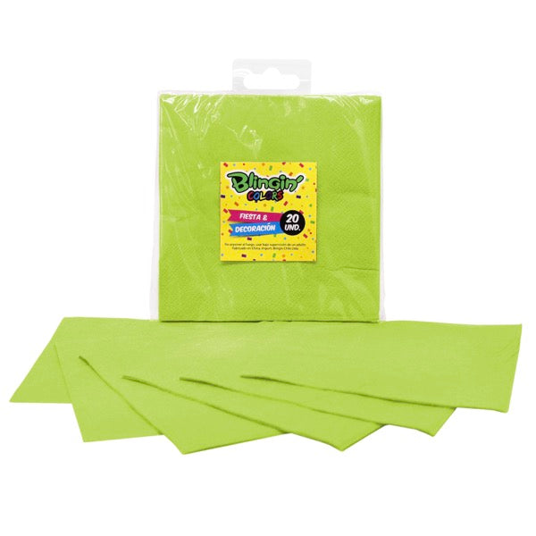 Servilleta Colores 33 x 33 cm x 20 Und Pistacho
