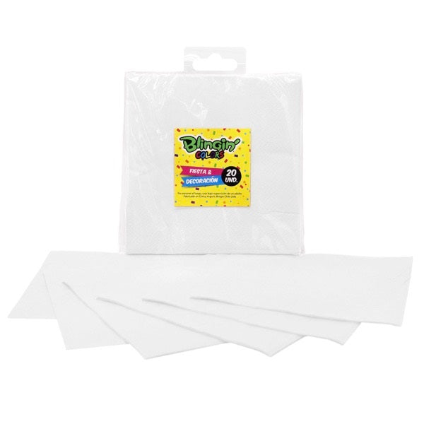 Servilleta Colores 33 x 33 cm x 20 Und Blanco