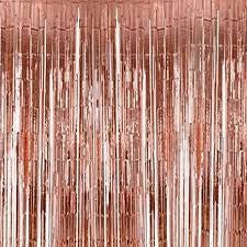 Cortinas Metalicas 200 x 100 cm Colores Solidos Rose Gold