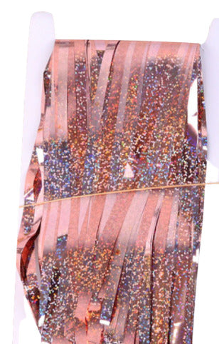 Cortinas Metalicas 200 x 100 cm Colores Glitter Rose Gold Glitter