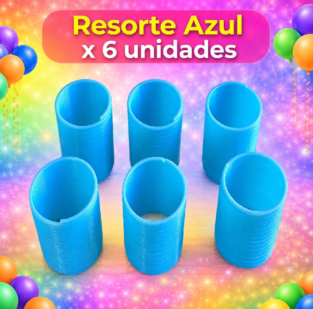 Resorte Azul x 6 - Juguete Resorte Infantil