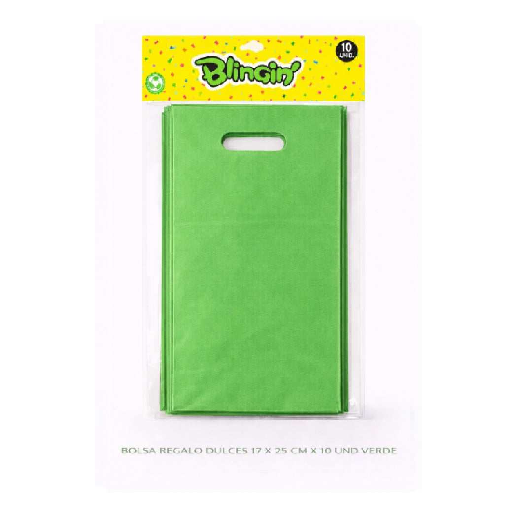 Bolsa Regalo Dulces 17 x 25 Cm x 10 Und Color Estandar