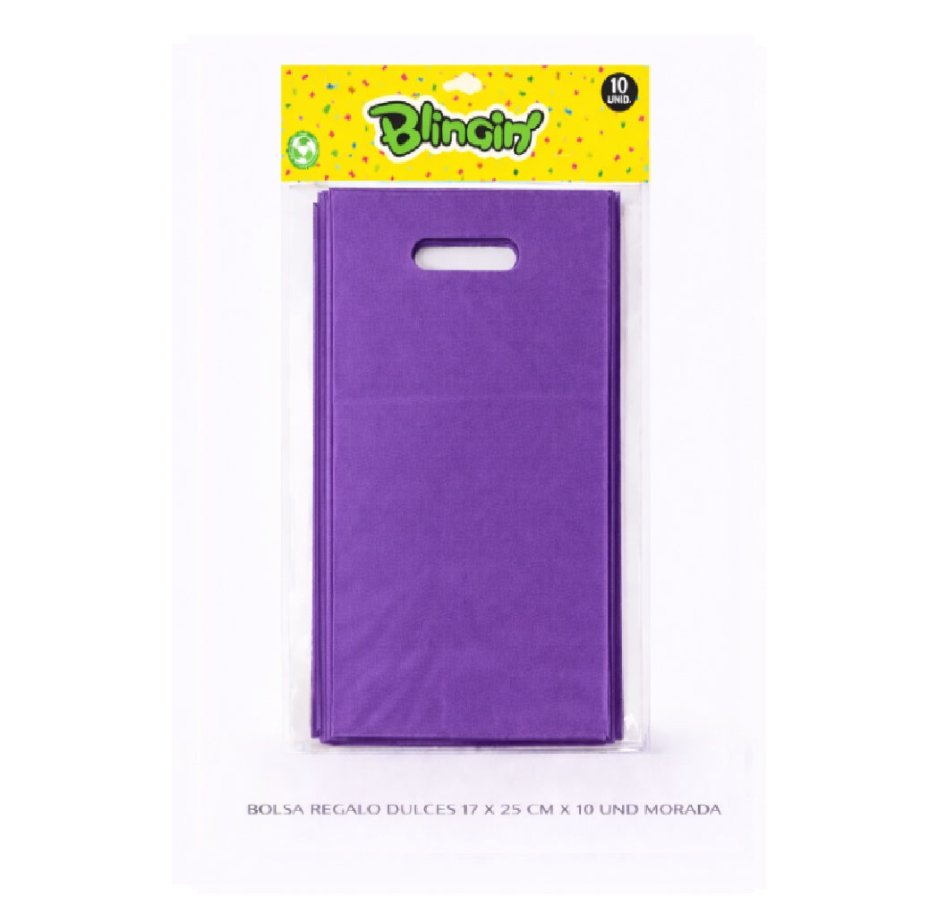Bolsa Regalo Dulces 17 x 25 Cm x 10 Und Color Estandar