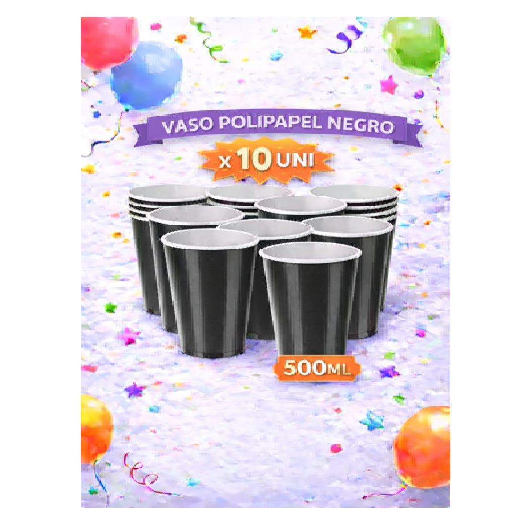 Vaso Polipapel x 10 Colores 500 ML