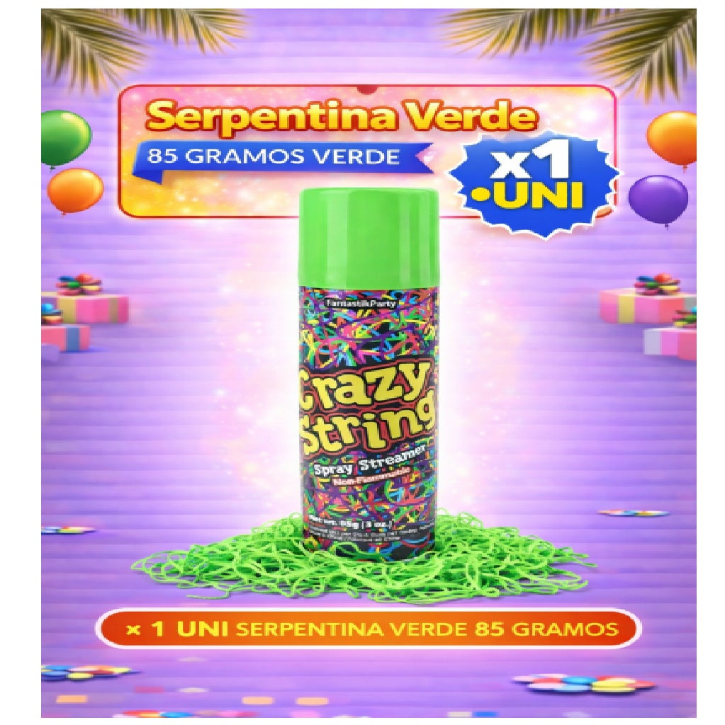 Serpentina Spray Mix 85g Color Sólido – Spray de Fiesta