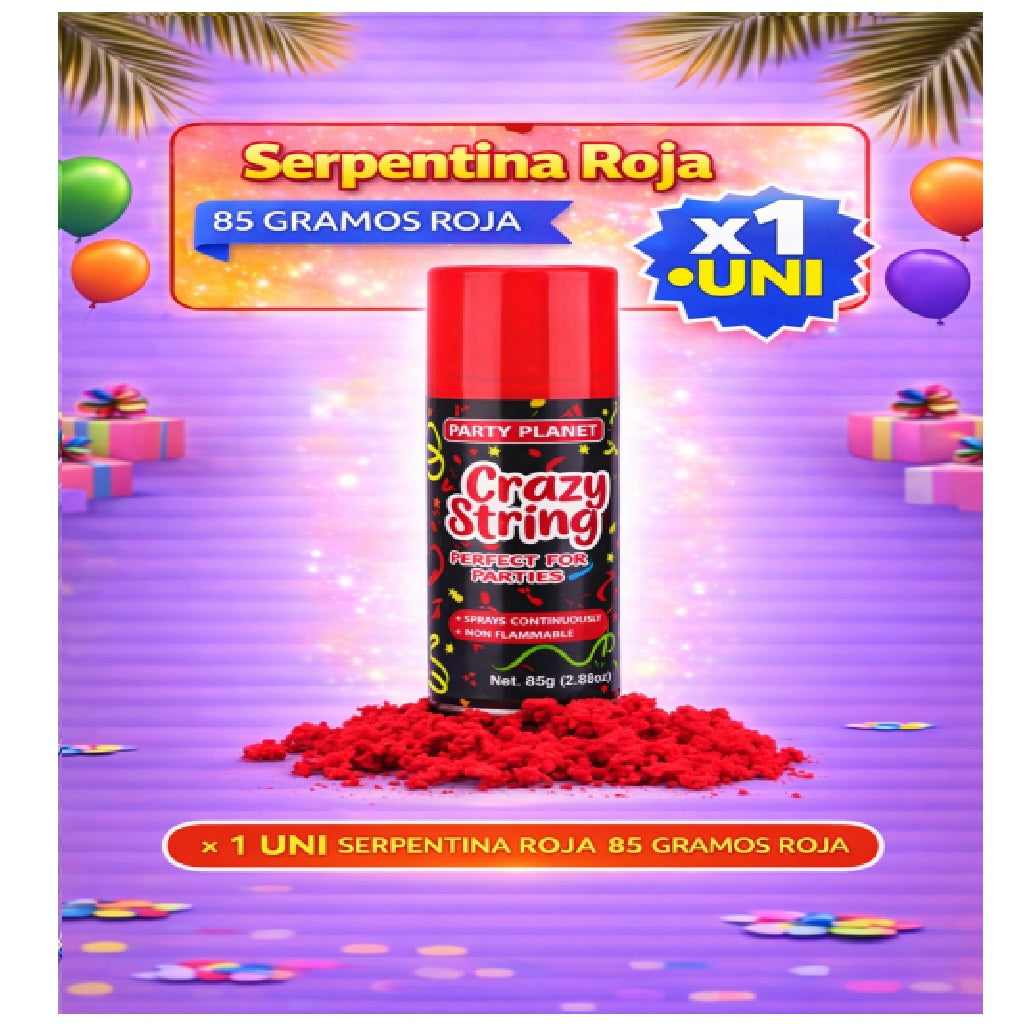 Serpentina Spray Mix 85g Color Sólido – Spray de Fiesta