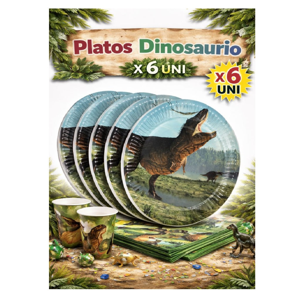 Decoración de Cumpleaños Dinosaurios – Línea Temática