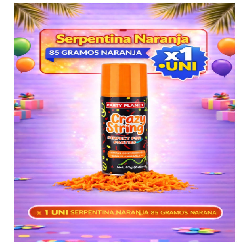 Serpentina Spray Mix 85g Color Sólido – Spray de Fiesta