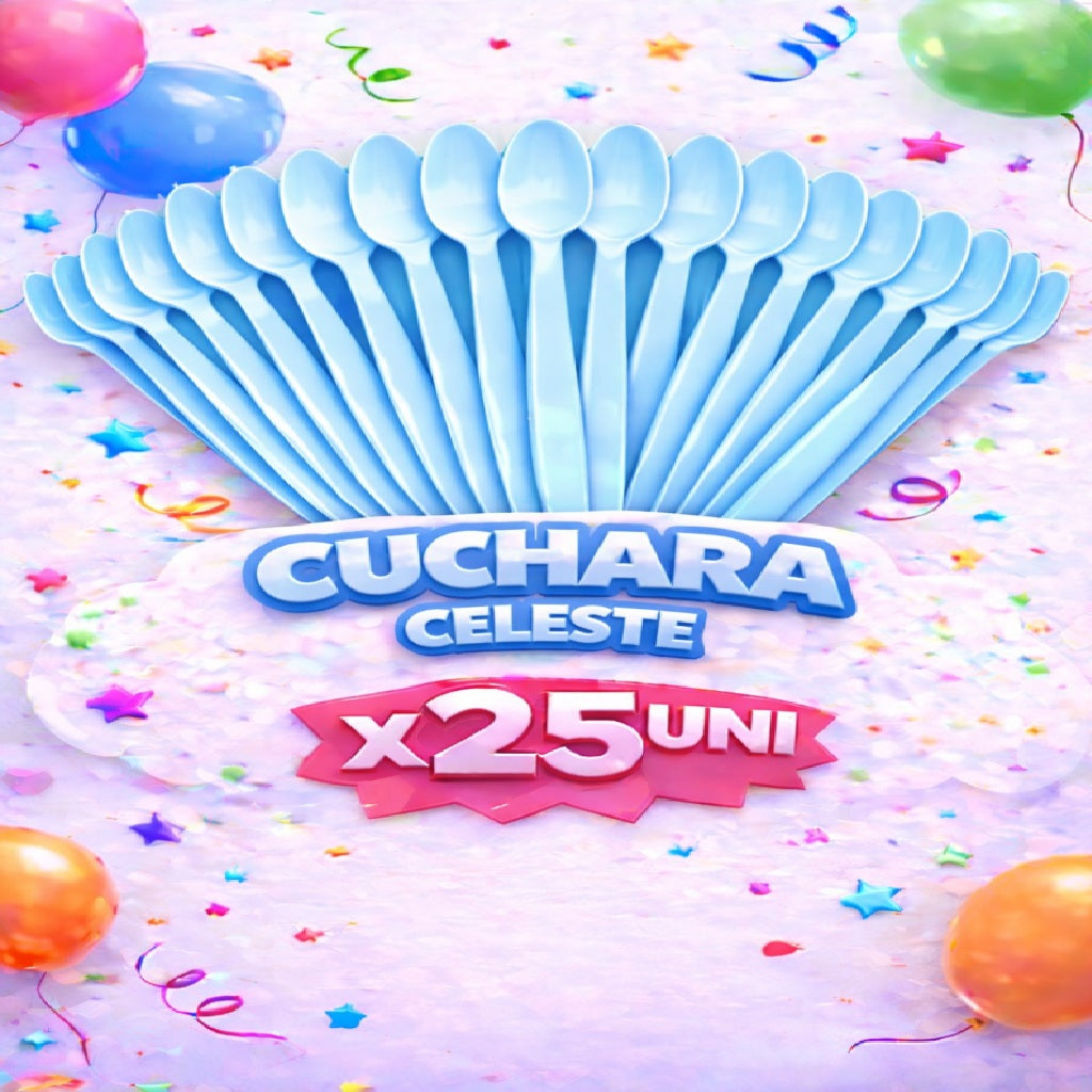 Cucharas Plásticas x 25 Unidades – Cubiertos para Cumpleaños y Fiestas