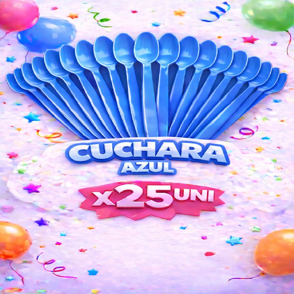 Cucharas Plásticas x 25 Unidades – Cubiertos para Cumpleaños y Fiestas