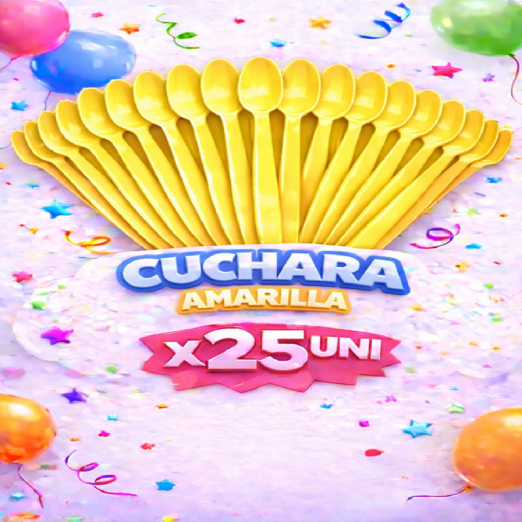 Cucharas Plásticas x 25 Unidades – Cubiertos para Cumpleaños y Fiestas