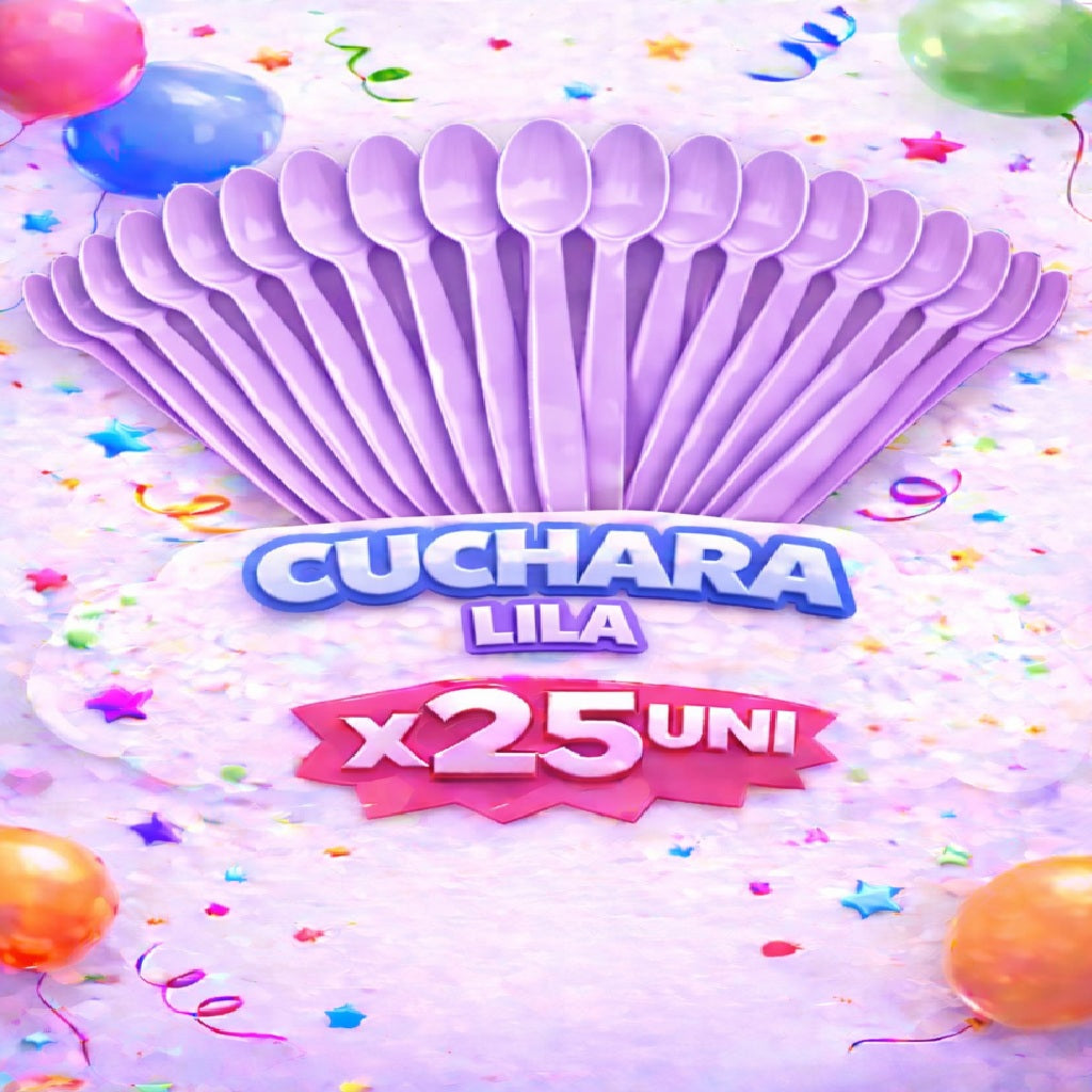 Cucharas Plásticas x 25 Unidades – Cubiertos para Cumpleaños y Fiestas