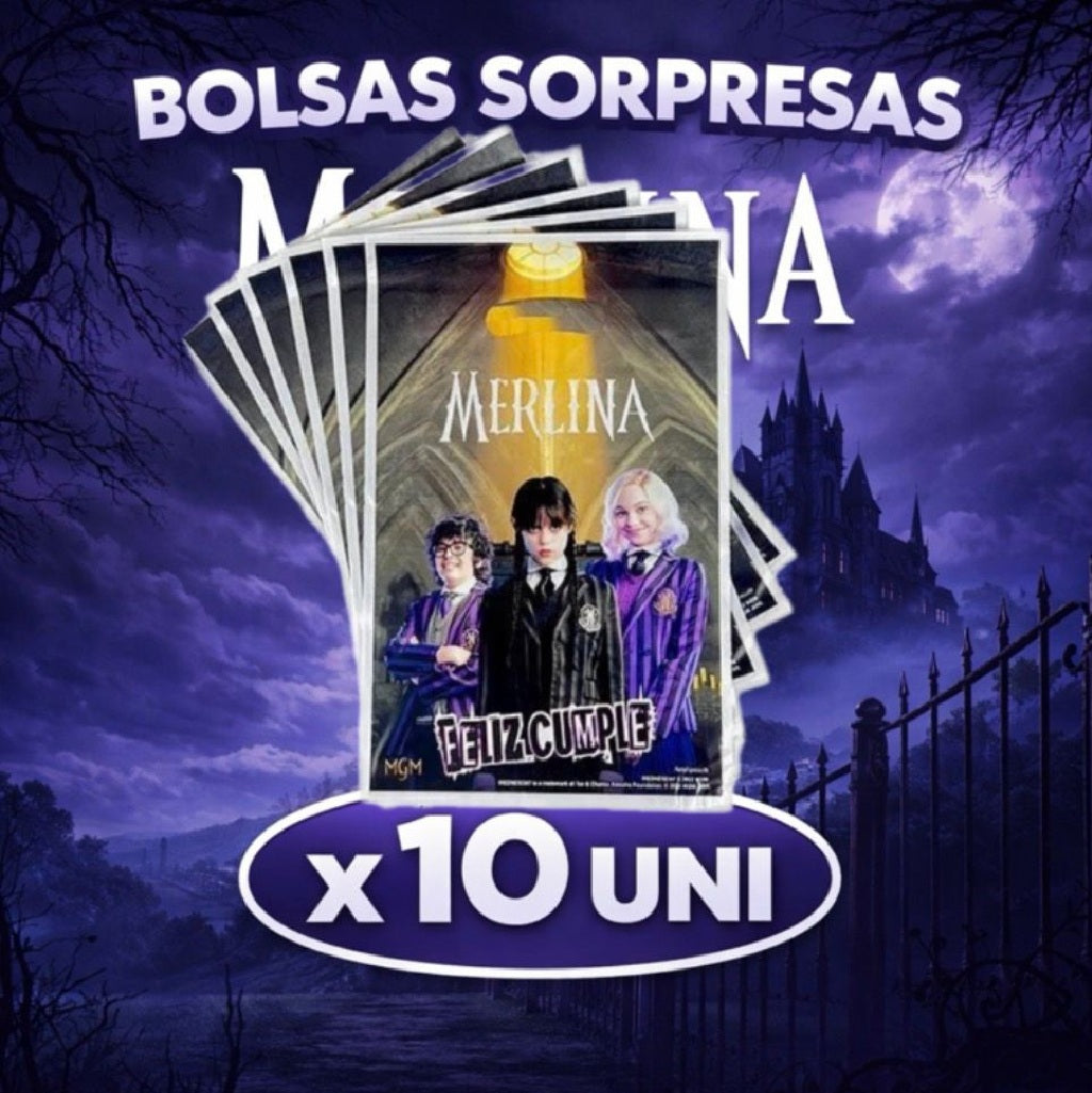 Decoración de Cumpleaños Merlina – Set de Mesa Infantil para Fiesta Temática