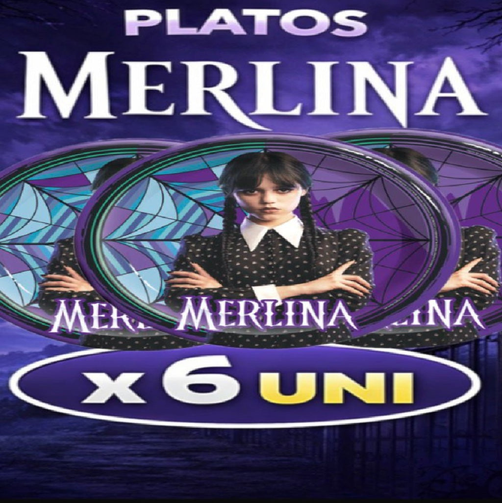 Decoración de Cumpleaños Merlina – Set de Mesa Infantil para Fiesta Temática