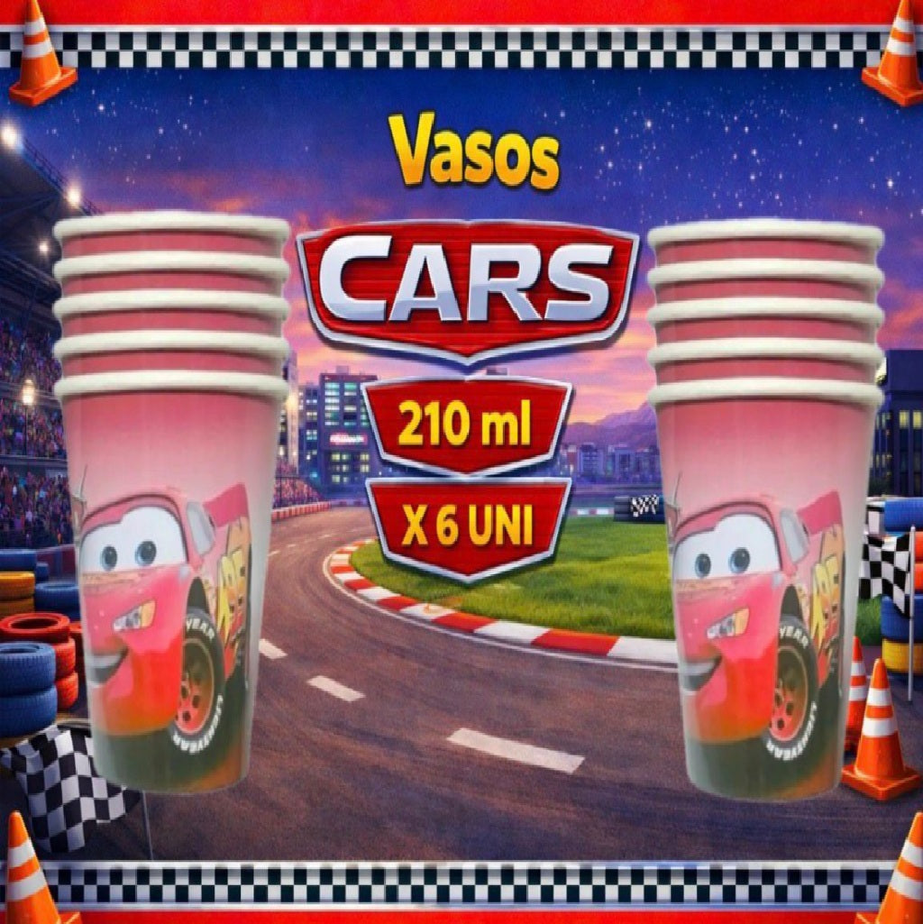 Decoración de Cumpleaños Cars – Set de Mesa Infantil para Fiesta Temática de Autos