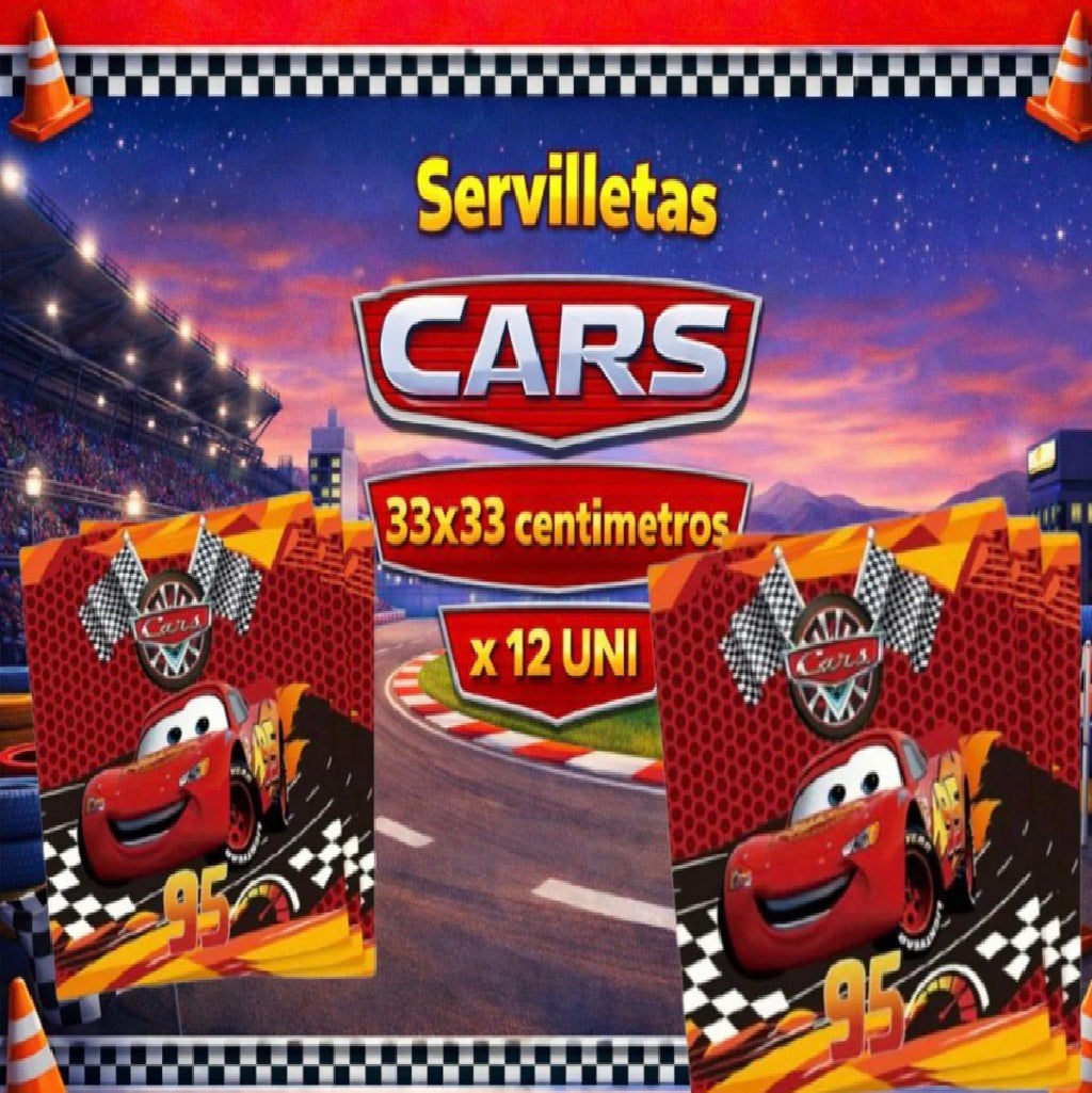 Decoración de Cumpleaños Cars – Set de Mesa Infantil para Fiesta Temática de Autos