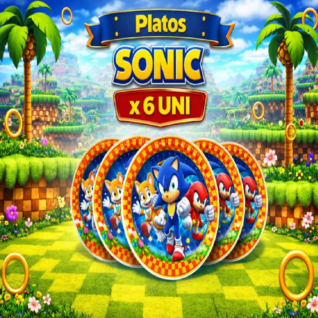 Decoración de Cumpleaños Sonic – Set de Mesa Infantil para Fiesta Temática