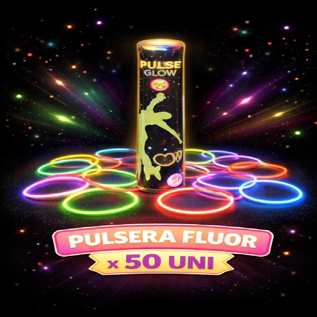 Pulsera Fluor x 50 Unidades – Pulseras Luminosas para Fiesta