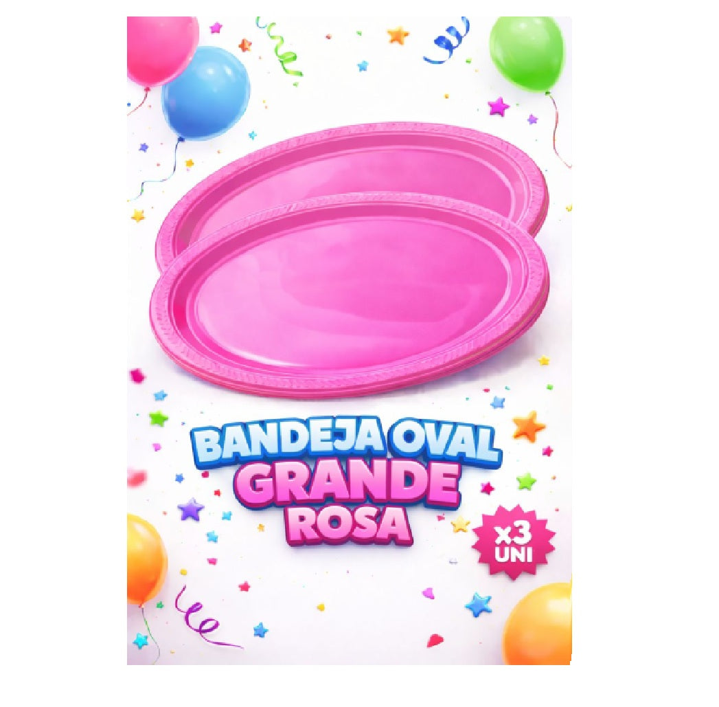 Bandeja Oval Grande x 3 Und