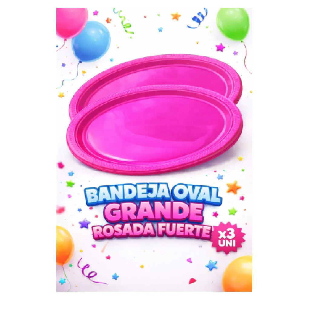 Bandeja Oval Grande x 3 Und