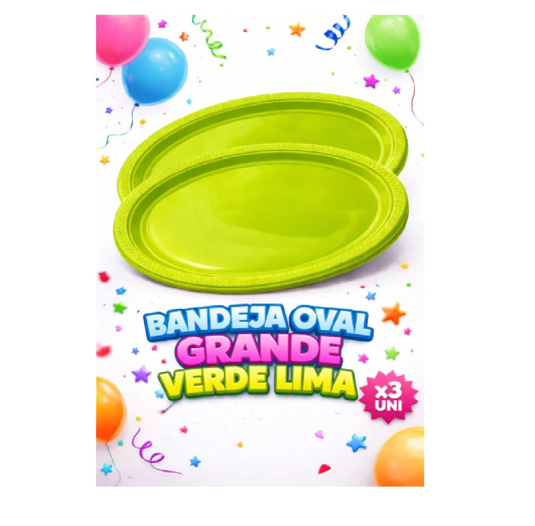 Bandeja Oval Grande x 3 Und