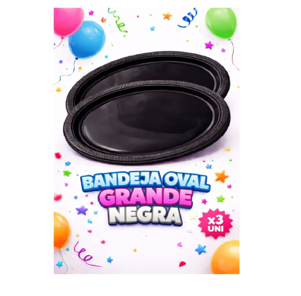 Bandeja Oval Grande x 3 Und