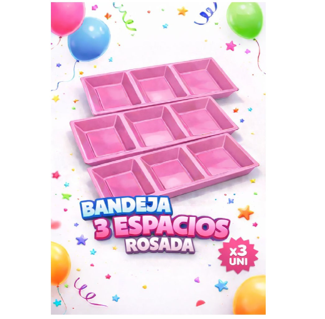 Bandejas 3 Espacios x 3 Und