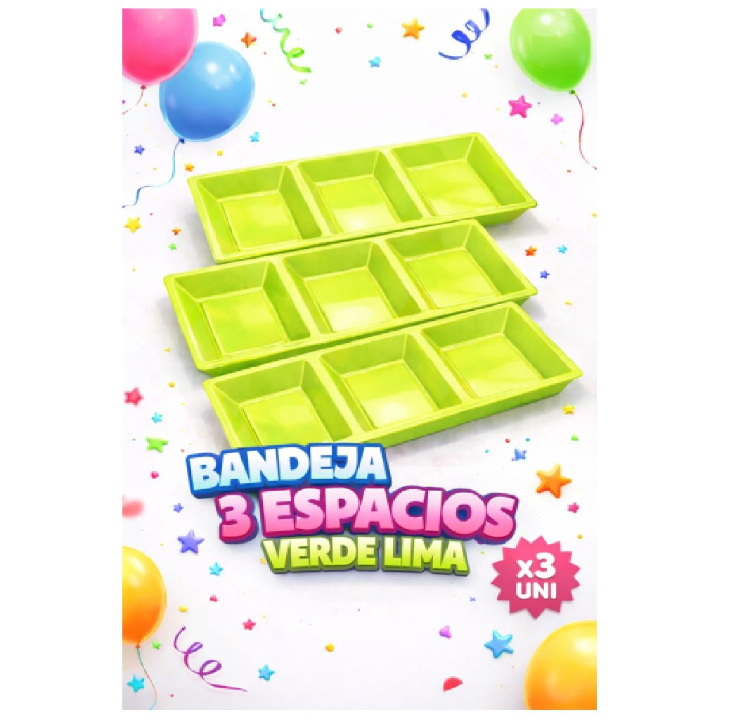 Bandejas 3 Espacios x 3 Und