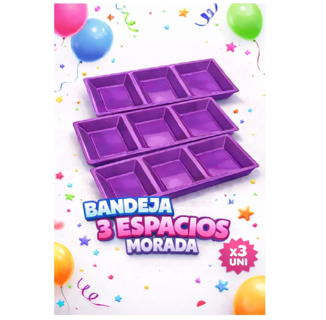 Bandejas 3 Espacios x 3 Und