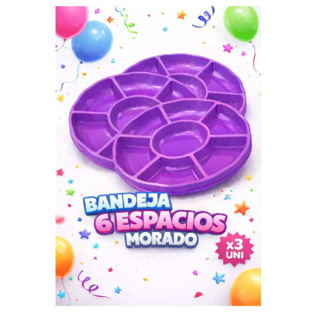 Bandejas 6 Espacios x 3 Und