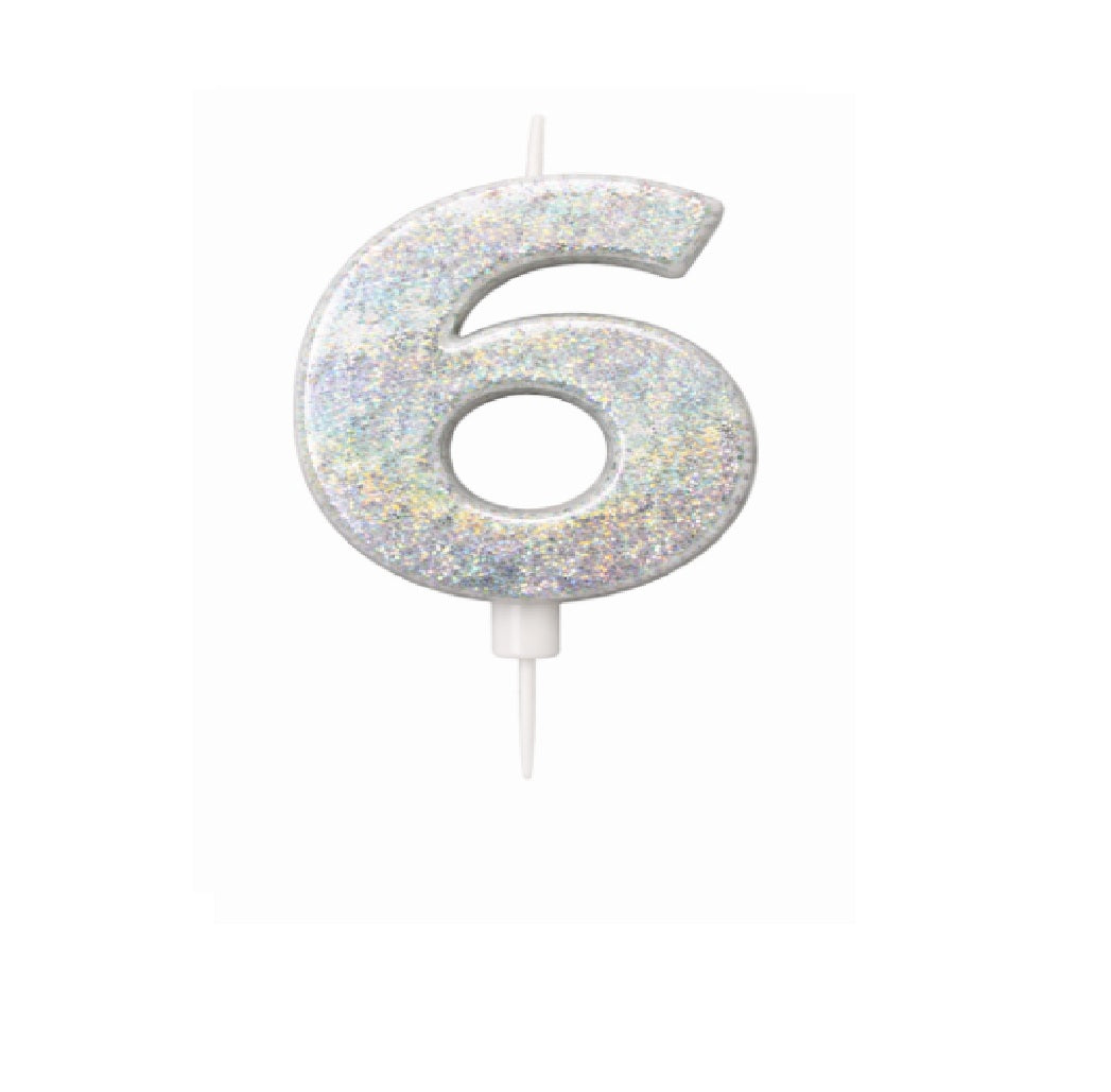 Velas Numerales Holo Silver