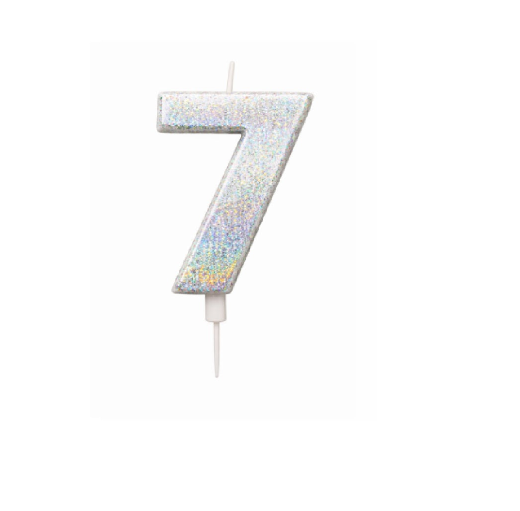 Velas Numerales Holo Silver