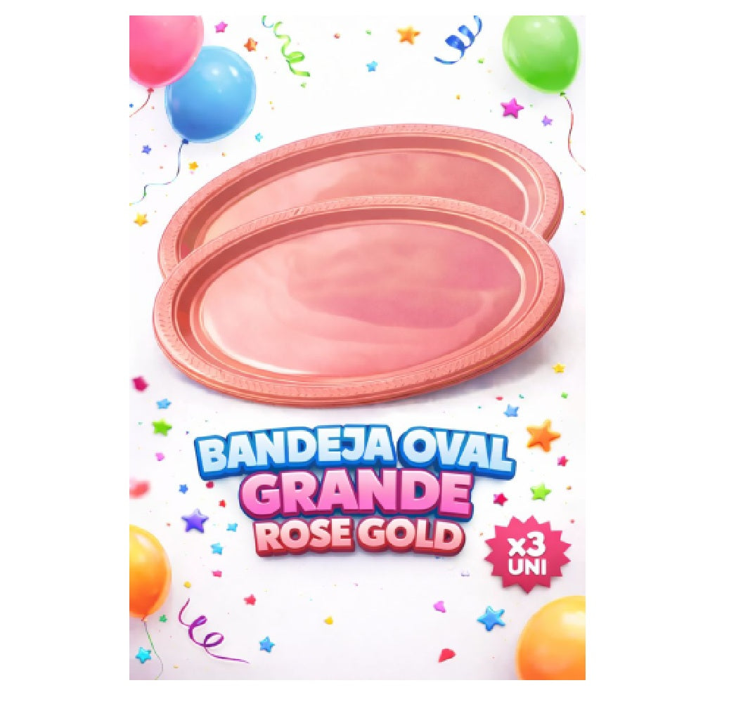 Bandeja Oval Grande x 3 Und